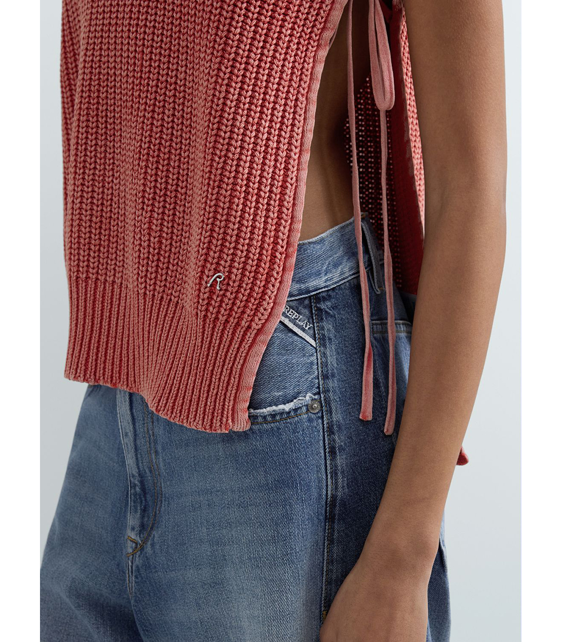 ノースリーブニットトップ 詳細画像 ディープオレンジ 5